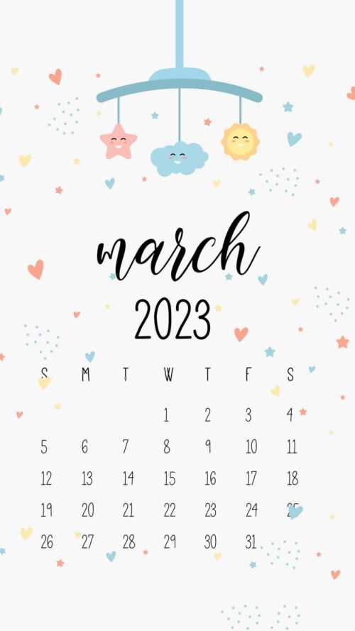 March 2023 Calendar Wallpaper