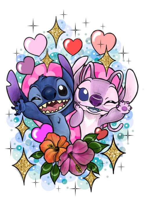 7 Stitch and Angel aesthetic ideas  stitch and angel lilo and stitch  drawings stitch drawing