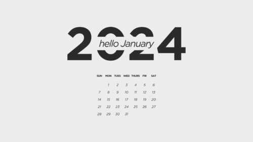 January 2024 Calendar Wallpaper